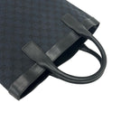 Gucci GG Canvas Pattern Leather Tote Bag Business Black — view 4