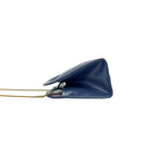 Loewe Vintage Anagram Logo Leather 2-Way Chain Shoulder Bag Blue — view 5