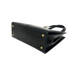 Saint Laurent Vintage YSL Logo Leather Handbag Black — view 8