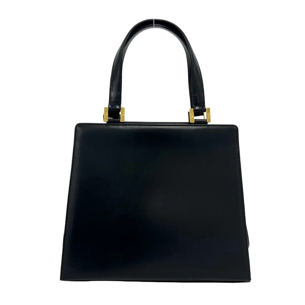 Saint Laurent Vintage YSL Logo Leather Handbag Black — view 3
