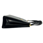 Saint Laurent Vintage YSL Logo Leather Handbag Black — view 6