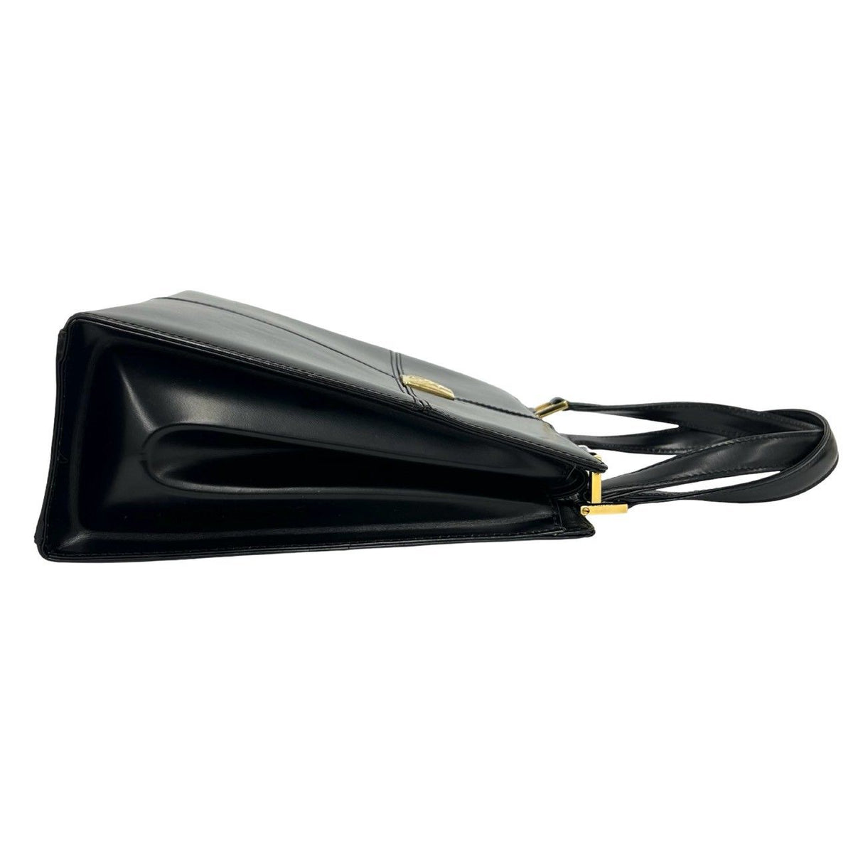 Saint Laurent Vintage YSL Logo Leather Handbag Black — view 6
