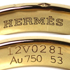 Hermes 18k Yellow Gold Hercules Ring Diamond — view 5