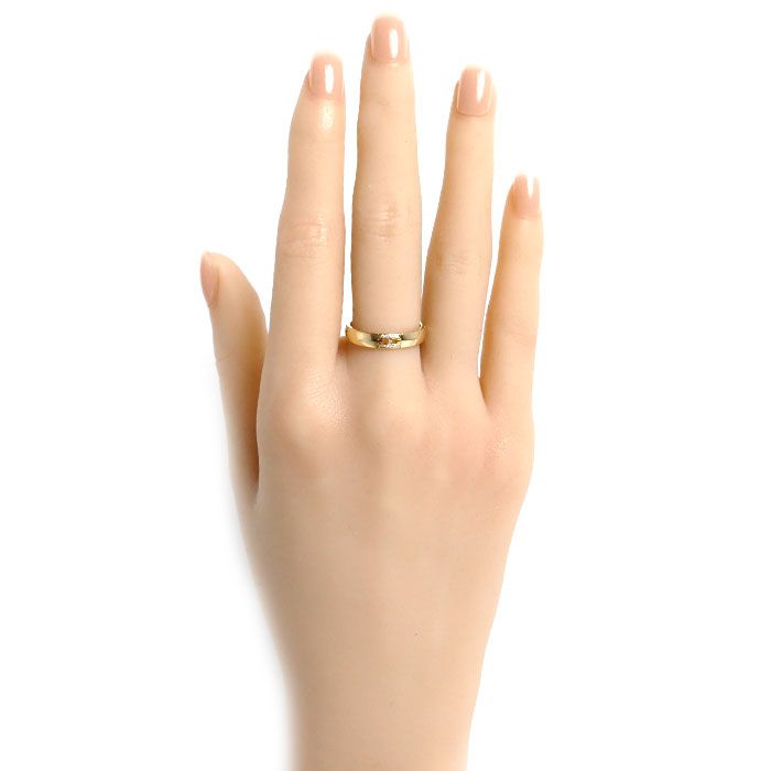 Hermes 18k Yellow Gold Hercules Ring Diamond — view 7