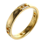 Hermes 18k Yellow Gold Hercules Ring Diamond — view 2