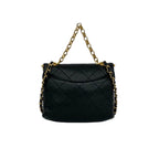 Chanel Quilted CC Logo Lambskin 2-Way Shoulder Bag Black — view 3