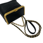 Chanel Quilted CC Logo Lambskin 2-Way Shoulder Bag Black — view 4