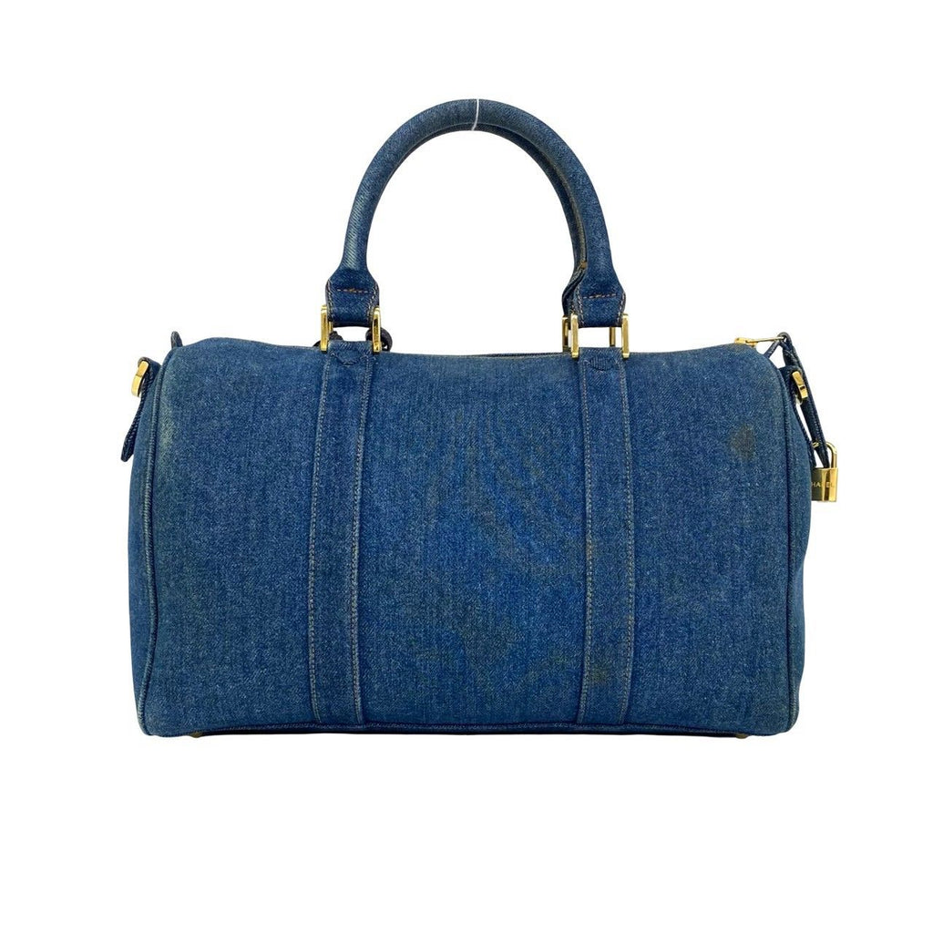 Chanel Vintage CC Logo Denim 2-Way Shoulder Bag Blue — view 3