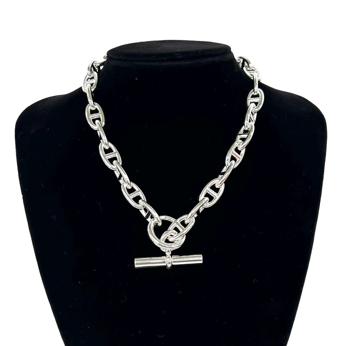 Hermes Chaine D'ancre GM 29 Links Necklace 925 Sterling Silver — view 2