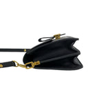 Louis Vuitton Dauphine MM Logo Leather Shoulder Bag Pochette Black — view 5