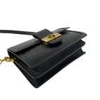Louis Vuitton Dauphine MM Logo Leather Shoulder Bag Pochette Black — view 7