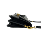 Louis Vuitton Dauphine MM Logo Leather Shoulder Bag Pochette Black — view 6