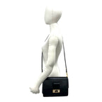Louis Vuitton Dauphine MM Logo Leather Shoulder Bag Pochette Black — view 2