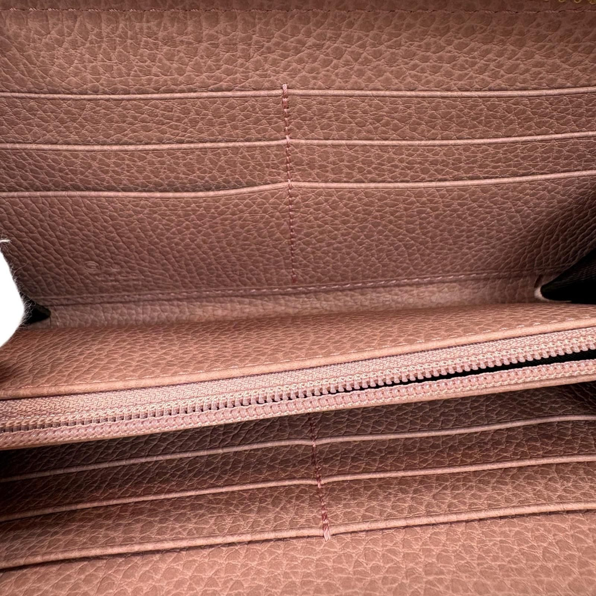 Gucci Interlocking G GG Round Wallet Pink Leather — view 4