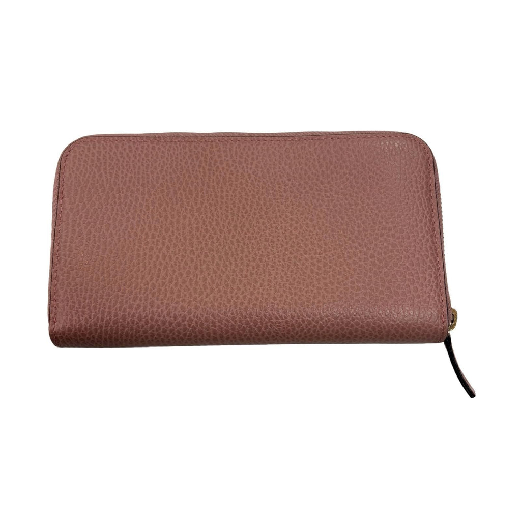 Gucci Interlocking G GG Round Wallet Pink Leather — view 2