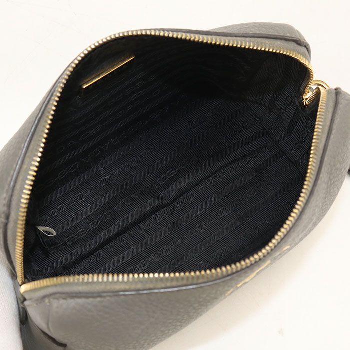 Prada Pouch Calfskin Gray — view 3