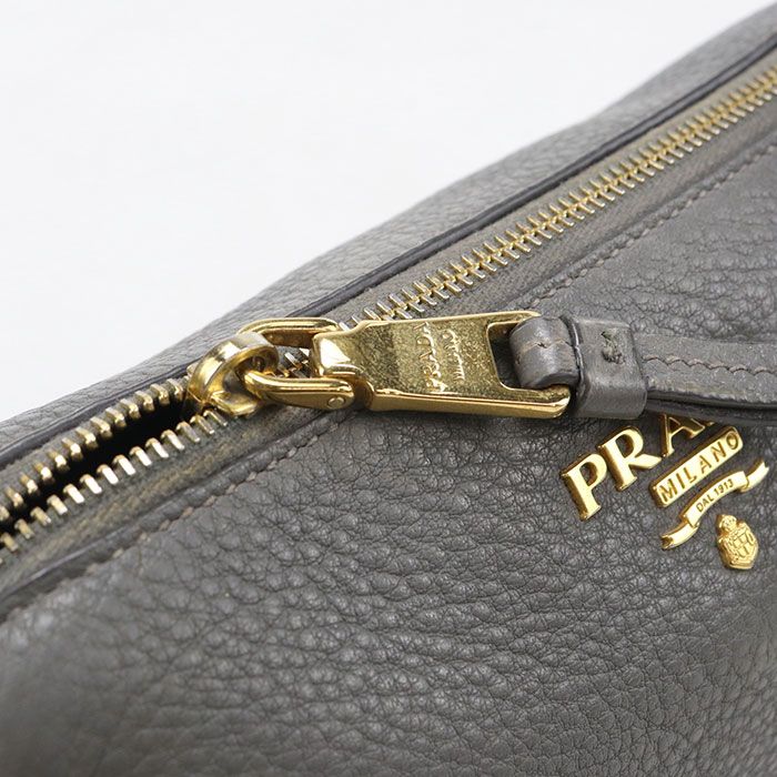 Prada Pouch Calfskin Gray — view 6