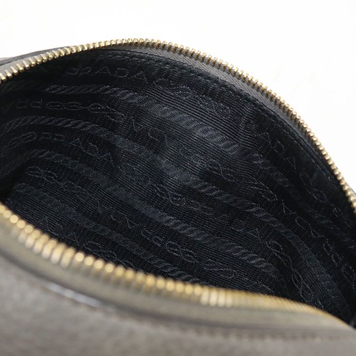 Prada Pouch Calfskin Gray — view 8