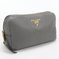Prada Pouch Calfskin Gray
