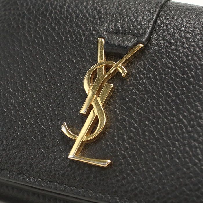 Saint Laurent Origami Tiny Wallet YSL Line Trifold Calfskin — view 6