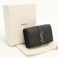 Saint Laurent Origami Tiny Wallet YSL Line Trifold Calfskin