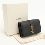 Saint Laurent Origami Tiny Wallet YSL Line Trifold Calfskin