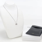 Celine Rhinestone Triomphe Necklace Metal