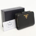 Prada Daino Color Bifold Wallet Leather