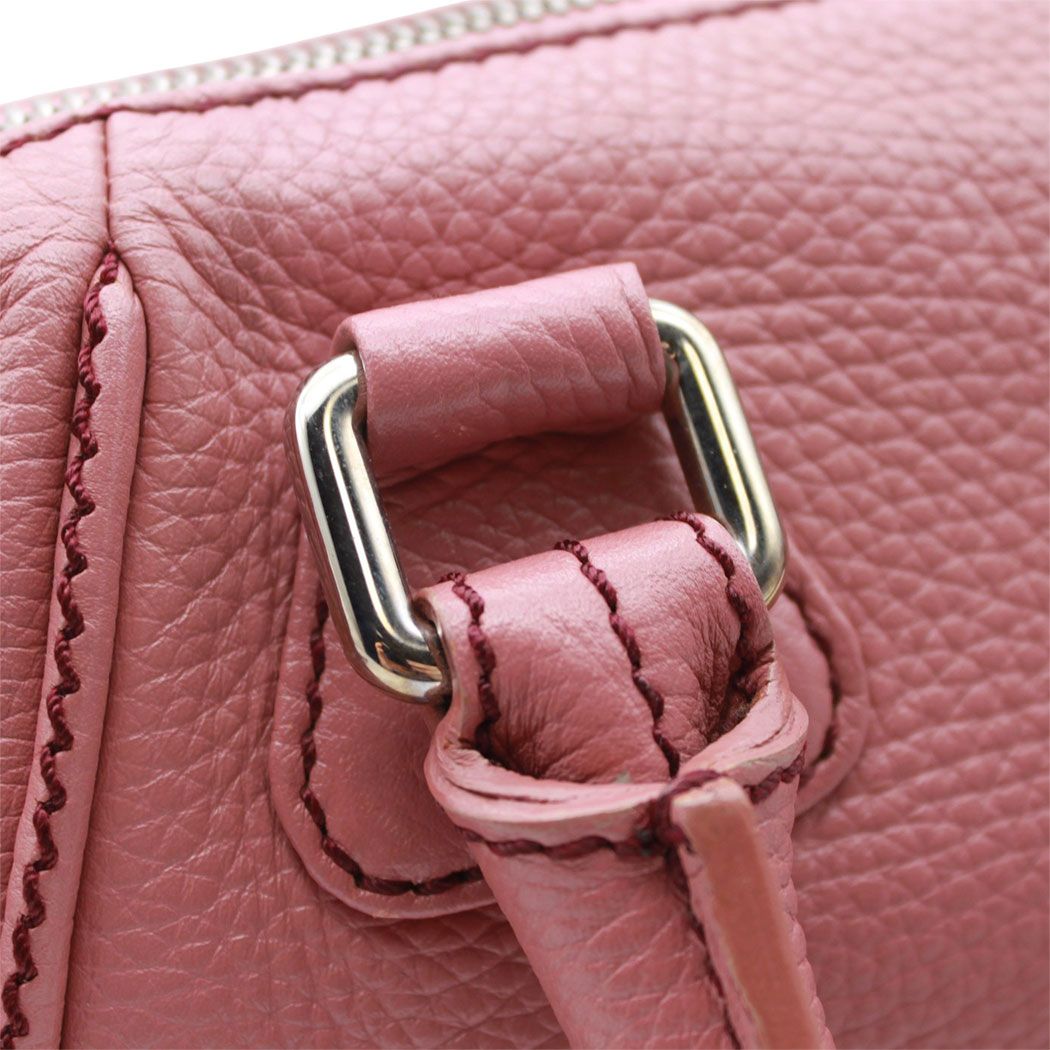 Chanel Bag Handbag Leather Pink Silver Tassel Faux Mini — view 6