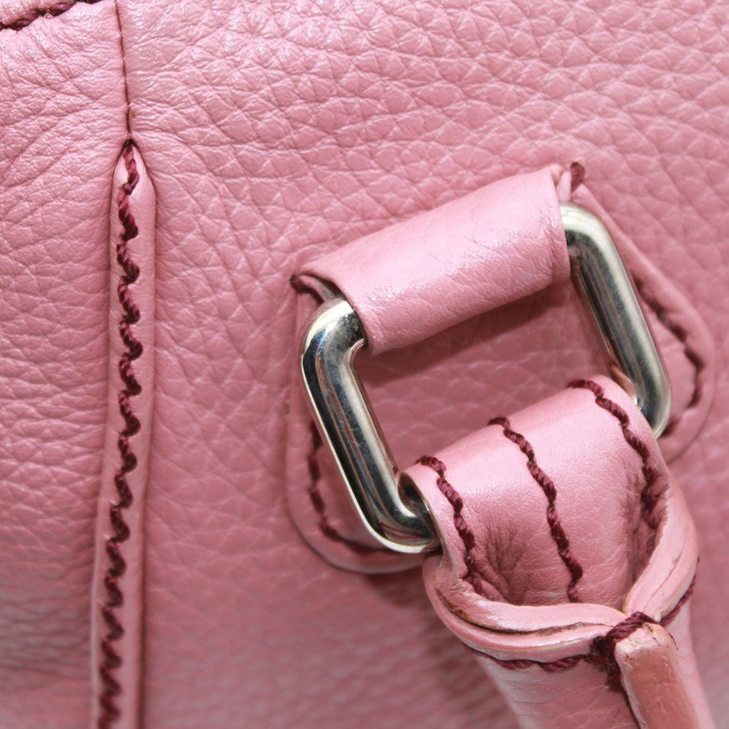 Chanel Bag Handbag Leather Pink Silver Tassel Faux Mini — view 8