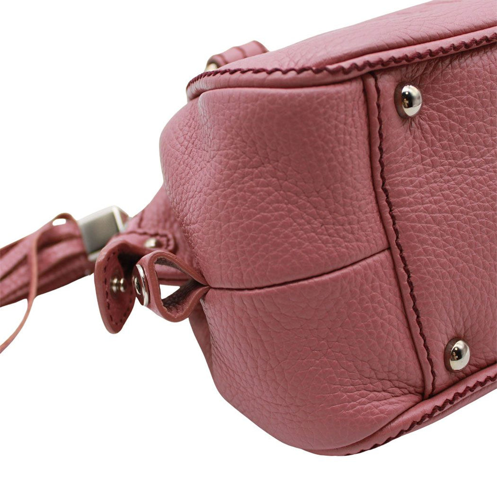 Chanel Bag Handbag Leather Pink Silver Tassel Faux Mini — view 4