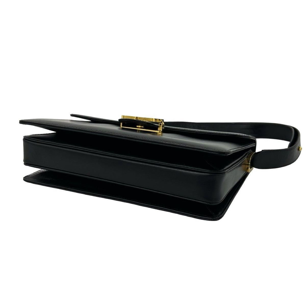 Gucci Vintage GG Logo Leather 2-Way Shoulder Bag Black — view 8