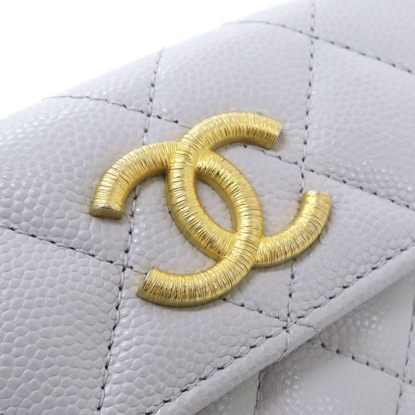 Chanel Caviar Quilted Compact Wallet — view 7