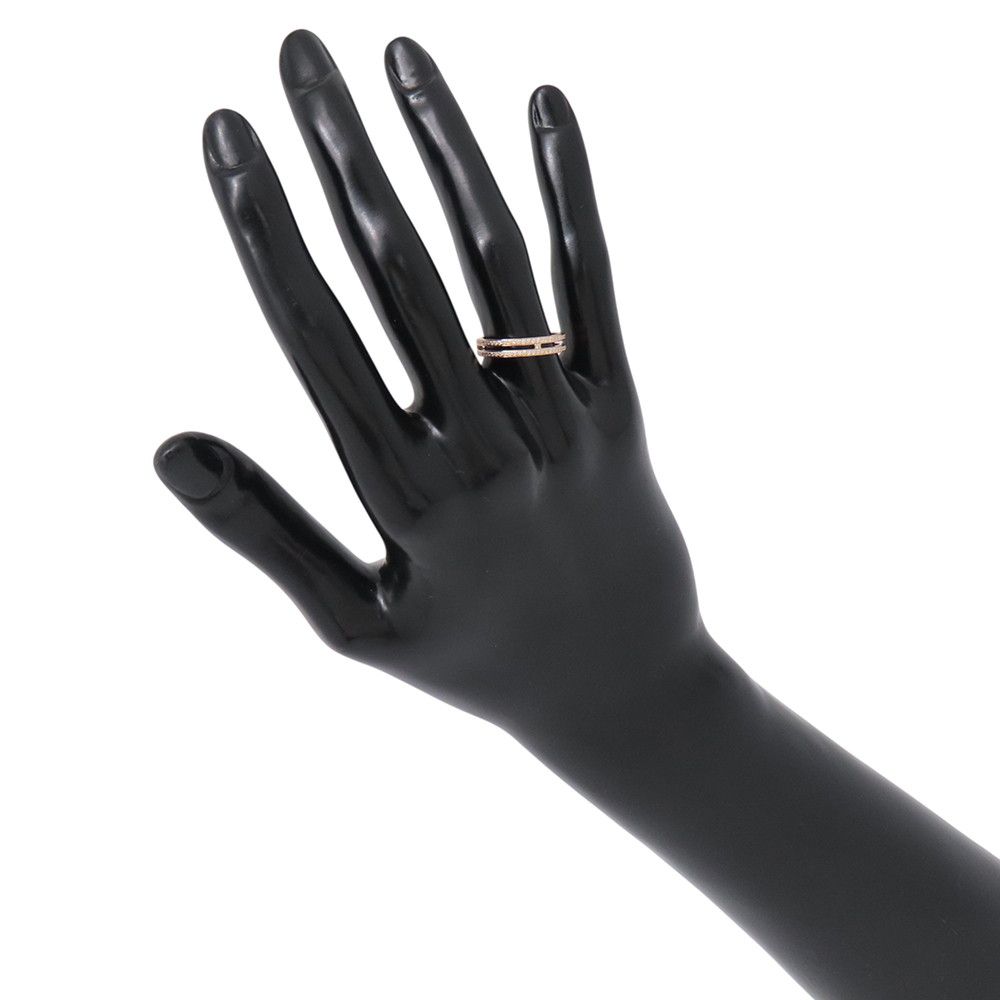 Hermes Ring Ariane PM Wedding Diamond Total 18k Pink Gold — view 4