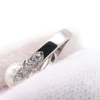 Chanel Ring Comet Twin Pearl Black Diamond 18K White Gold — view 7