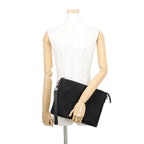 Gucci Shoulder Bag Jumbo GG Canvas Black 2-Way Clutch — view 4