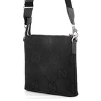 Gucci Shoulder Bag Jumbo GG Canvas Black 2-Way Clutch — view 2