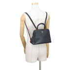 Prada Backpack Triangle Logo Saffiano Leather 2-Way Black — view 5