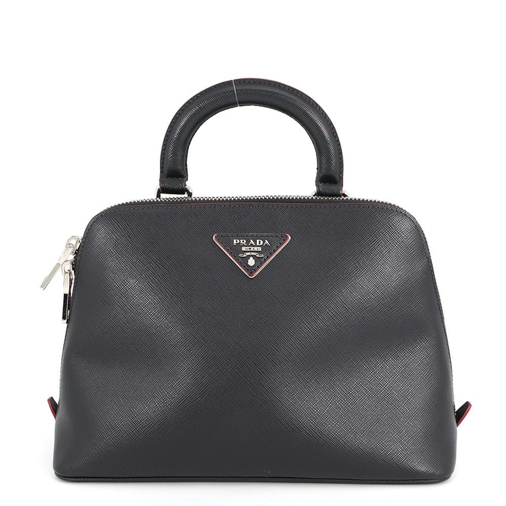 Prada Backpack Triangle Logo Saffiano Leather 2-Way Black