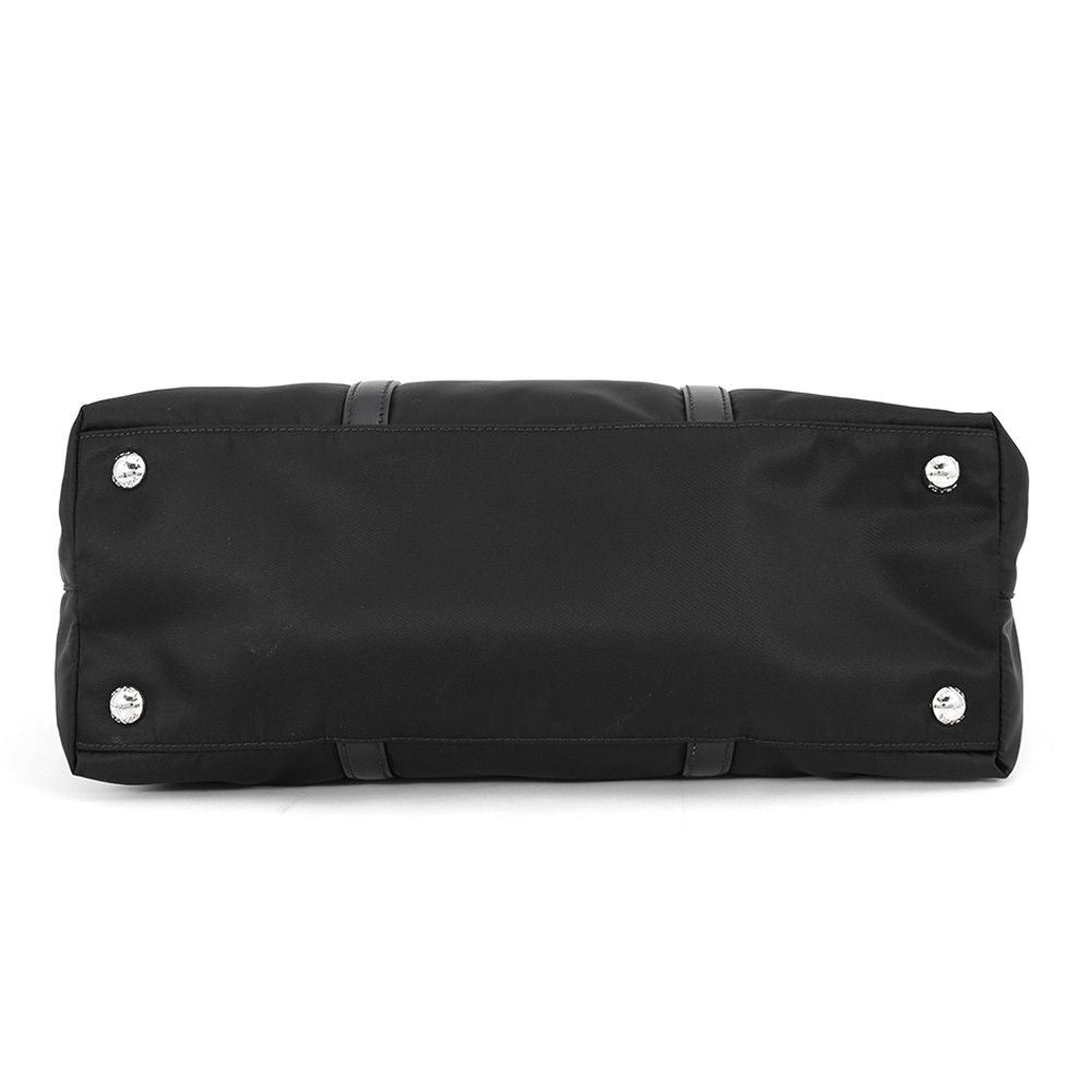 Prada Tote Bag Triangle Logo Nylon Leather 2-Way Black — view 3