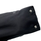 Prada Tote Bag Triangle Logo Nylon Leather 2-Way Black — view 8