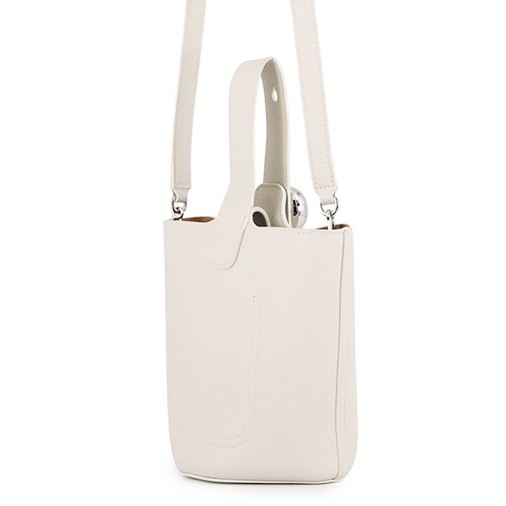 Loewe Handbag Pebble Baguette Mini Leather 2-Way White — view 2