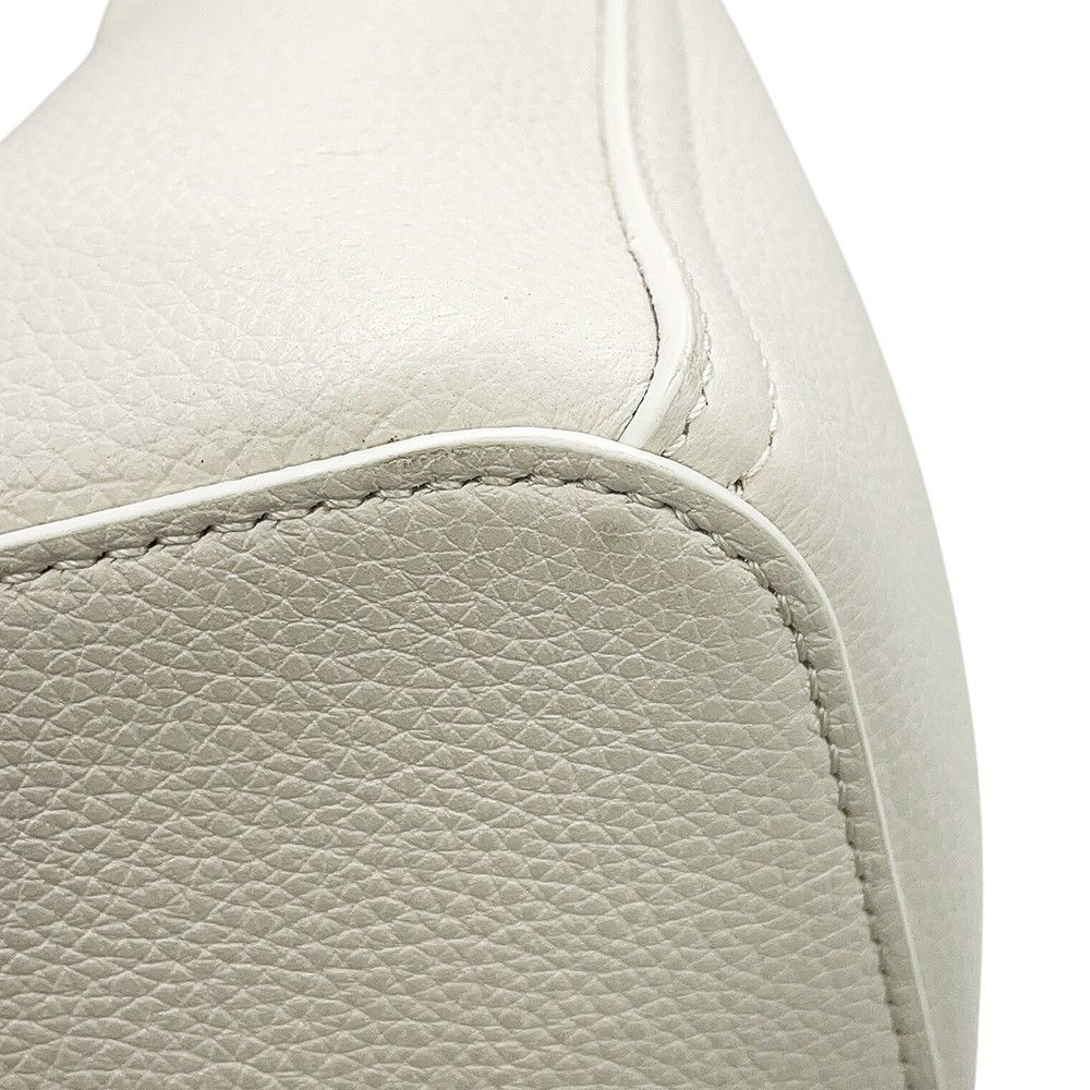 Loewe Handbag Pebble Baguette Mini Leather 2-Way White — view 7