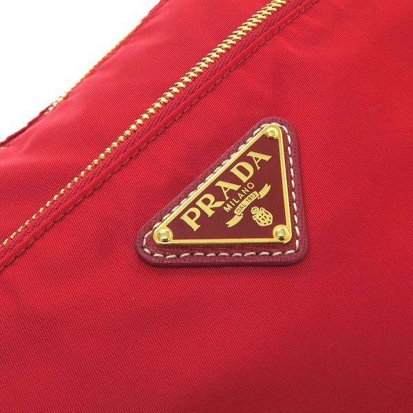 Prada Nylon Shoulder Bag Red — view 6