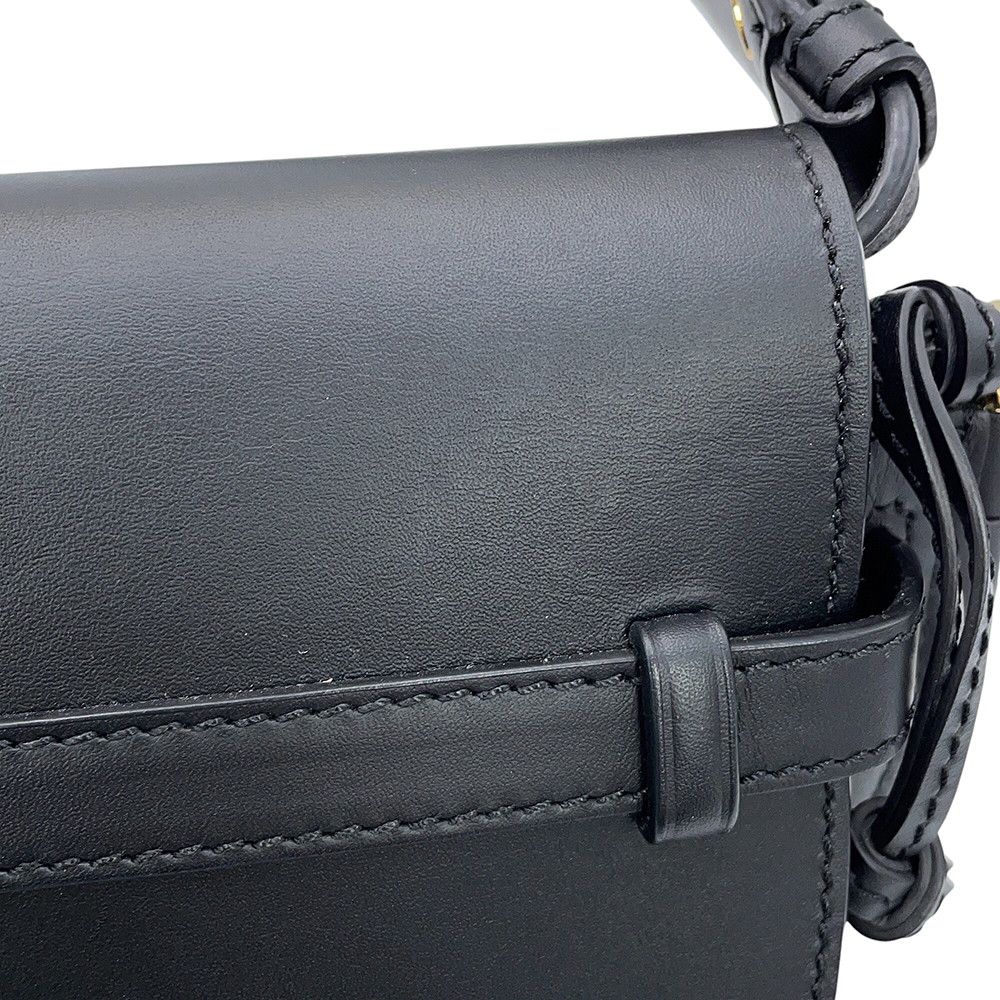 Loewe Shoulder Bag Gate Dual Mini Leather Black — view 7