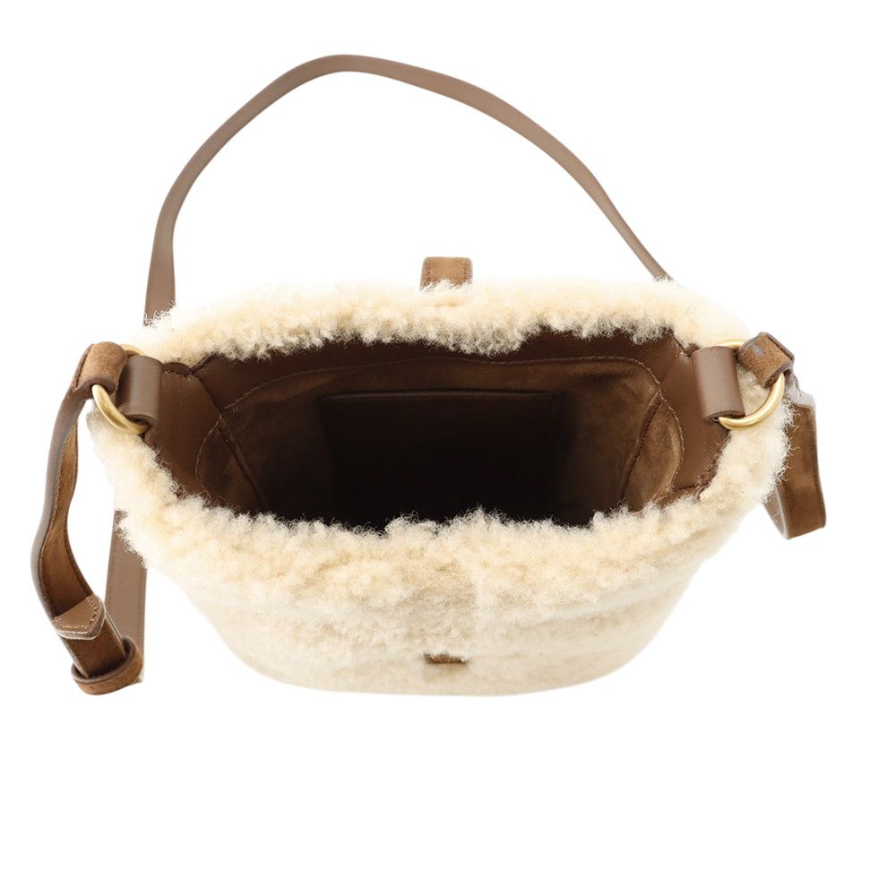 Saint Laurent Paris Shoulder Bag Le 5 A 7 Shearling Leather — view 5