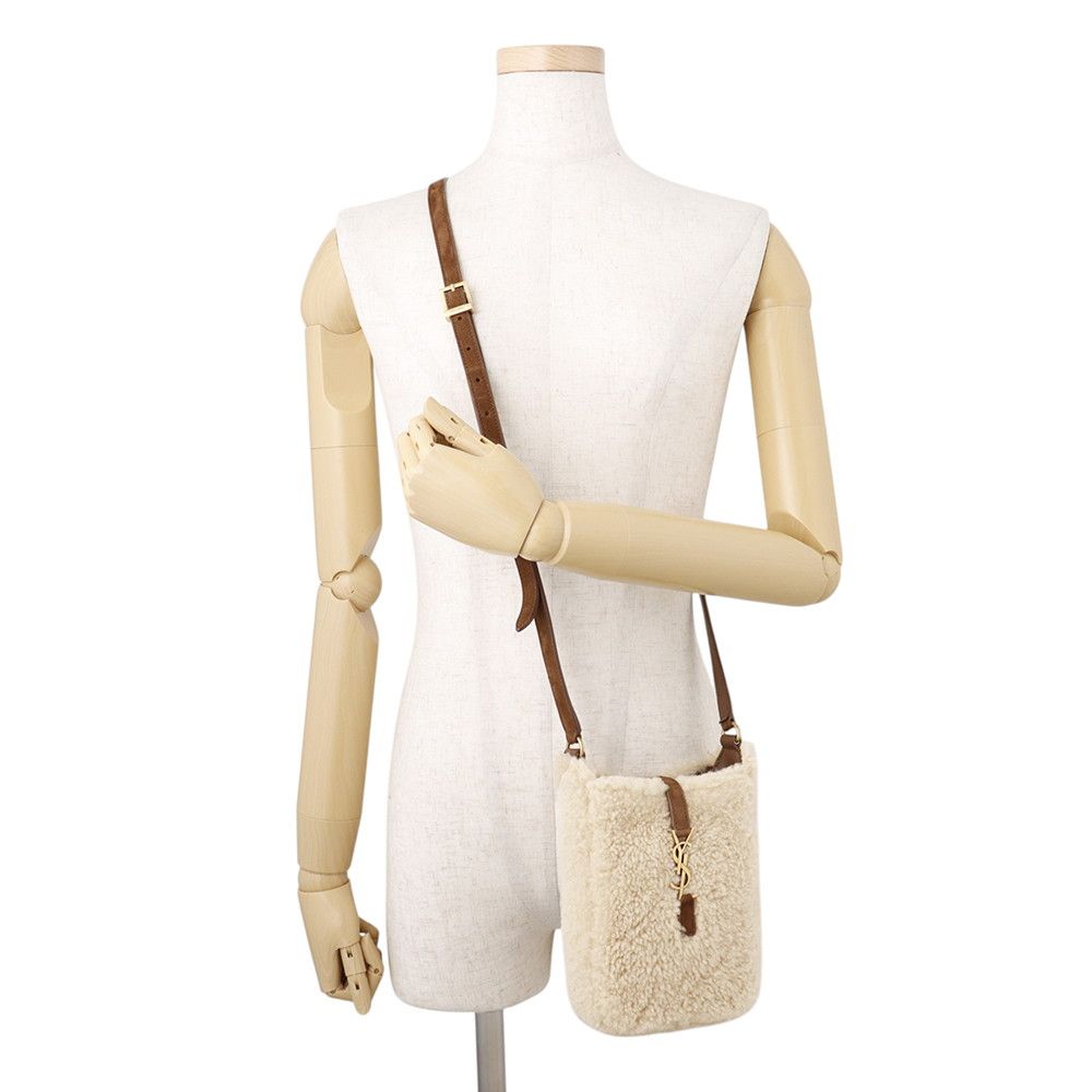 Saint Laurent Paris Shoulder Bag Le 5 A 7 Shearling Leather — view 4