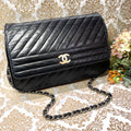 Chanel Vintage Mademoiselle CC Logo Chain Shoulder Bag