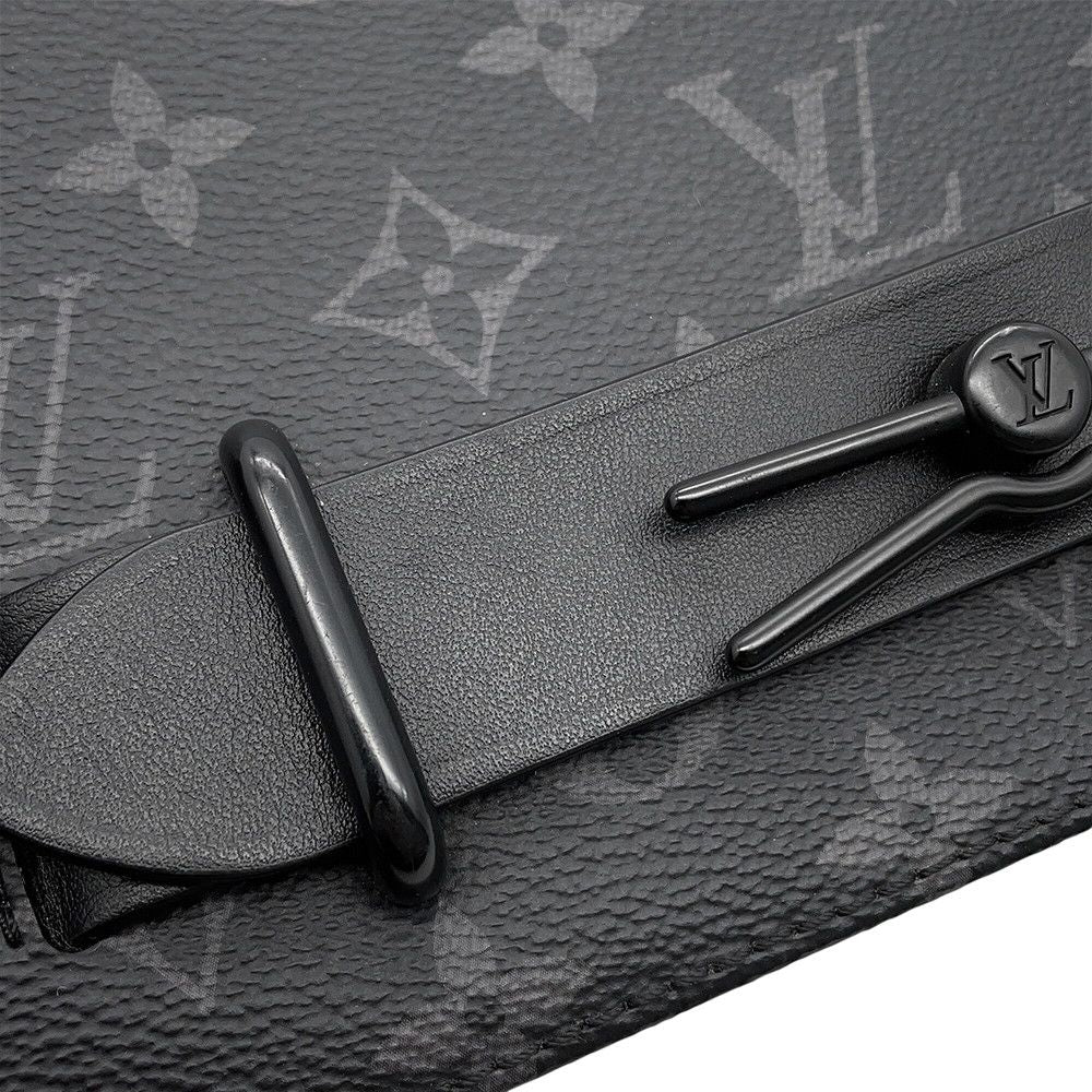 Louis Vuitton Shoulder Bag Monogram Eclipse Steamer Messenger Black — view 7