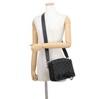 Louis Vuitton Shoulder Bag Monogram Eclipse Steamer Messenger Black — view 4
